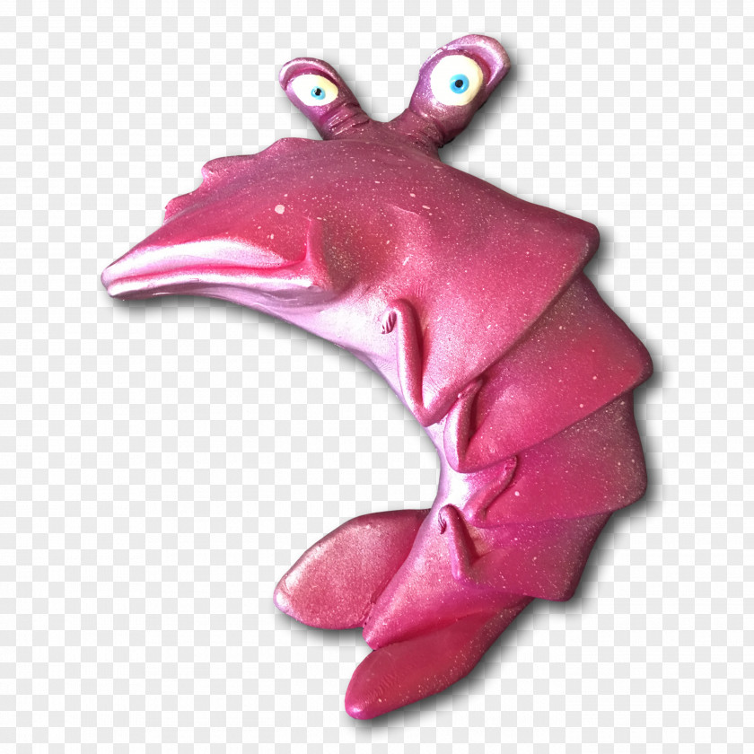 Hand Painted Prawn Pink M Fish RTV .cf PNG