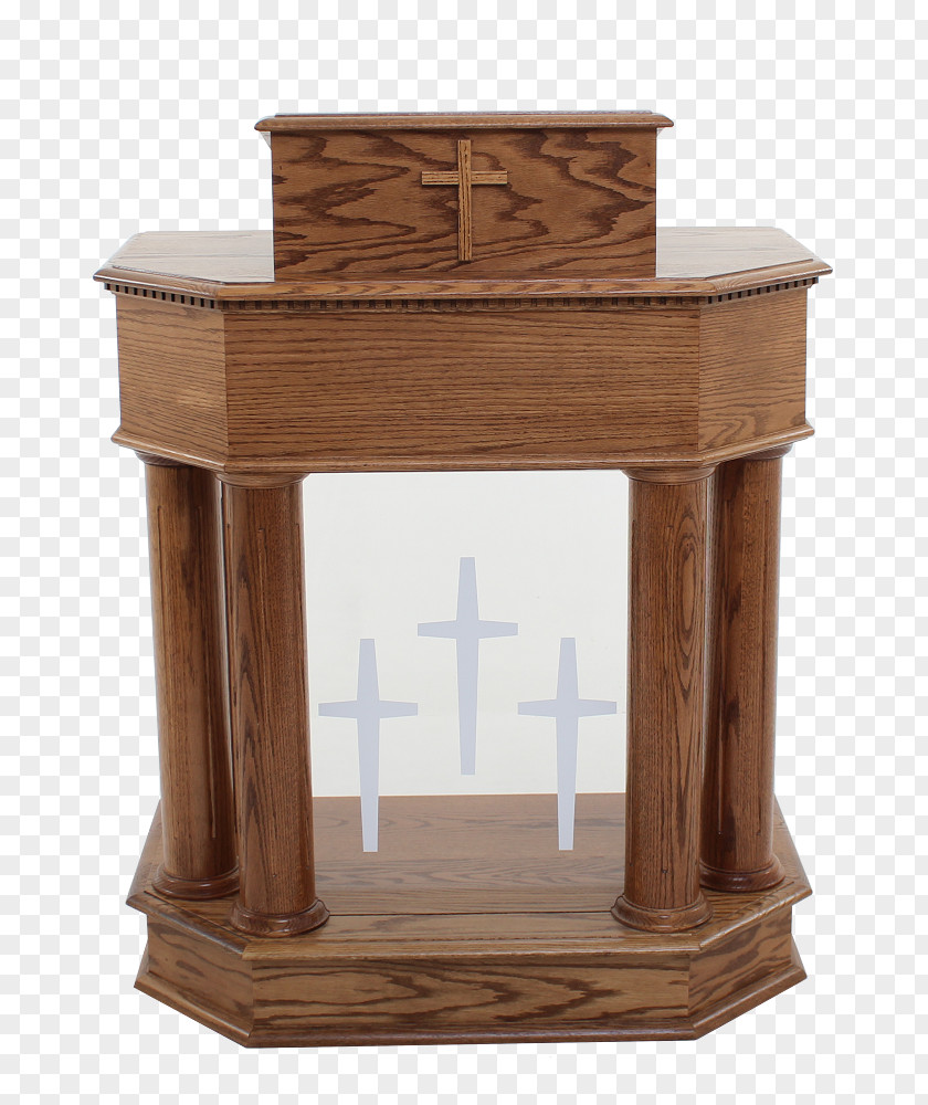 Oak Pulpit Furniture Communion Table Church Altar PNG