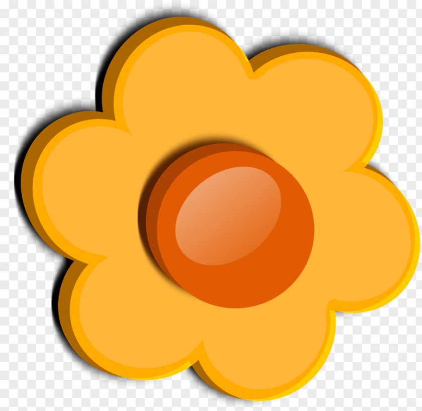 Orange Flower Clip Art PNG