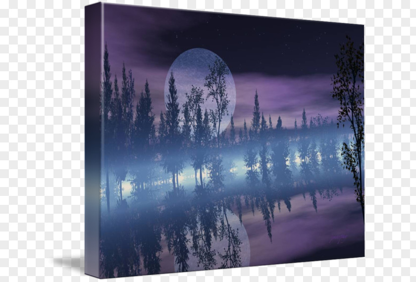 Painting The Mystical Moon Imagekind Art Canvas PNG