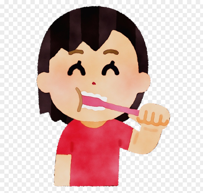 Cartoon Nose Cheek Finger Gesture PNG