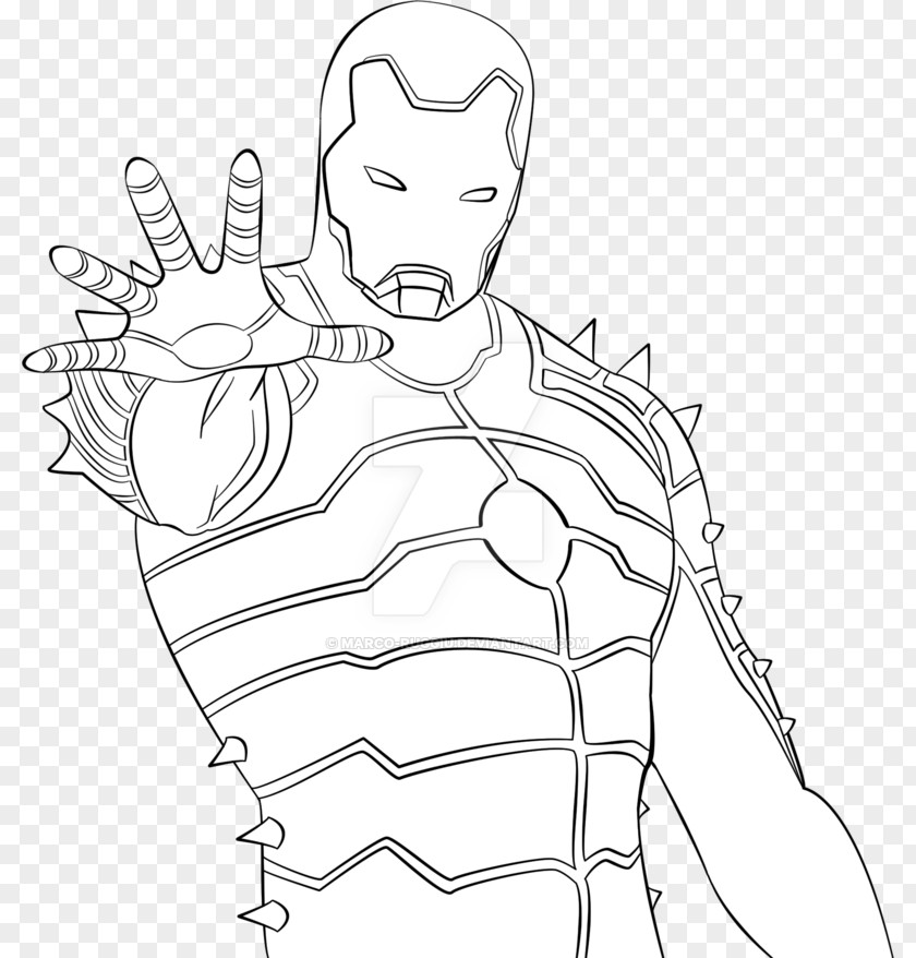 Iron Man Line Art Thumb Drawing Sketch PNG