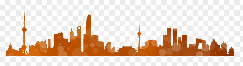 Modern City Silhouette Skyline PNG