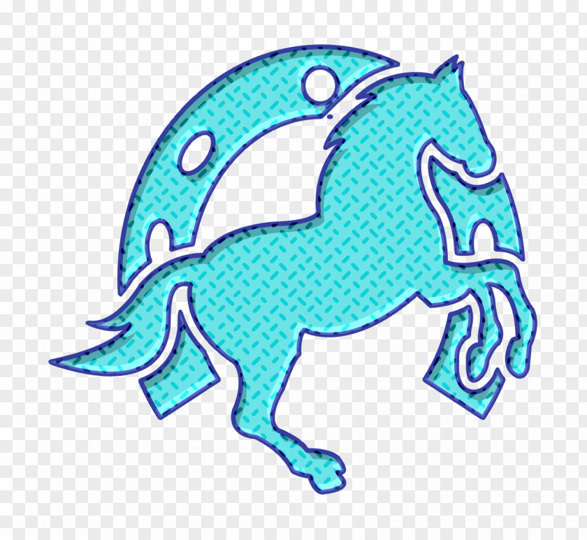 Animals Icon Horse Dancing And Horseshoe Background PNG