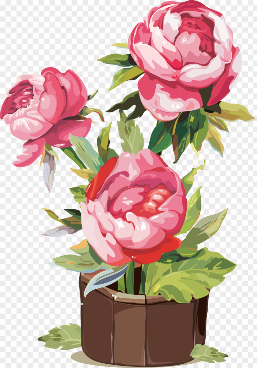 Flower Gouache Watercolour Flowers Paper Painting PNG