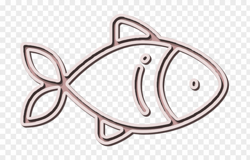 Metal Line Art Fish Icon Animals PNG