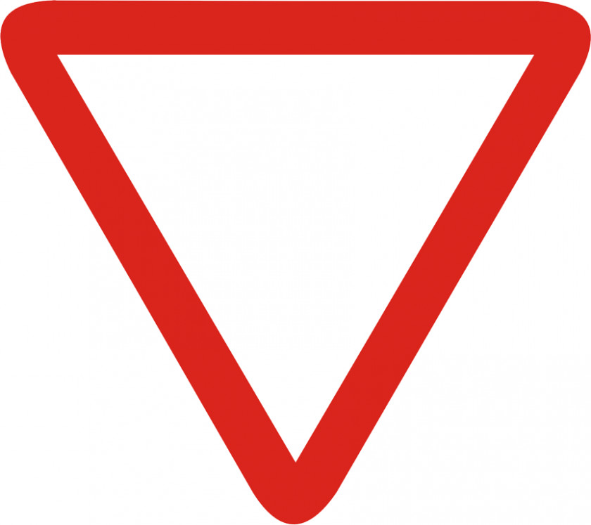 Road Yield Sign Traffic Stop Warning PNG