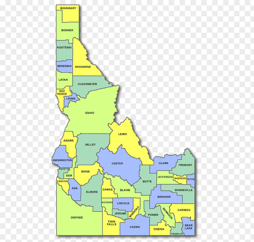 Map Idaho County, World Louisiana PNG