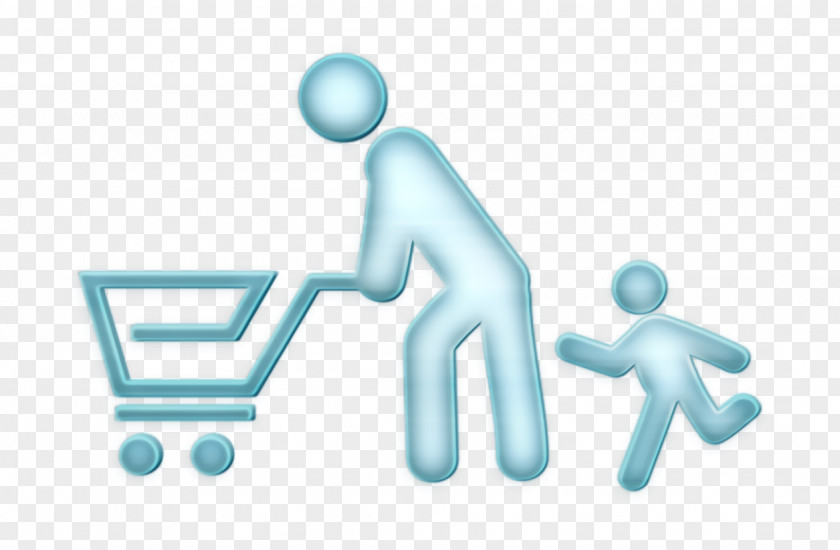 People Icon Humans 2 Father And Son Shopping PNG
