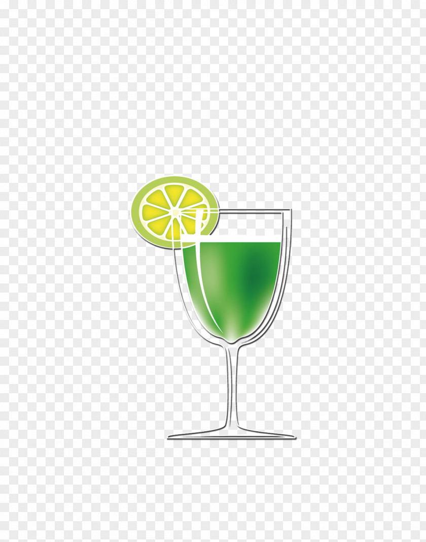 Drinks Cocktail Wine Glass Drink Green PNG