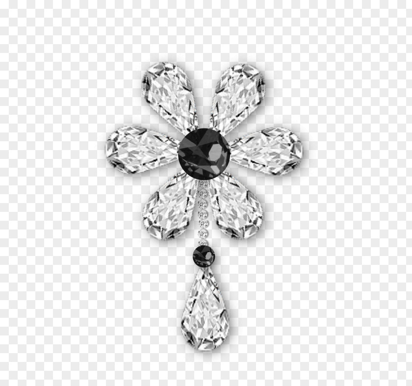 Flower Black Earring Diamond Jewellery Clip Art PNG