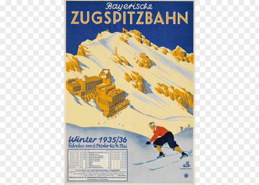Posters Light Material Bavarian Zugspitze Railway Poster Plakat Naukowy GAP3 PNG