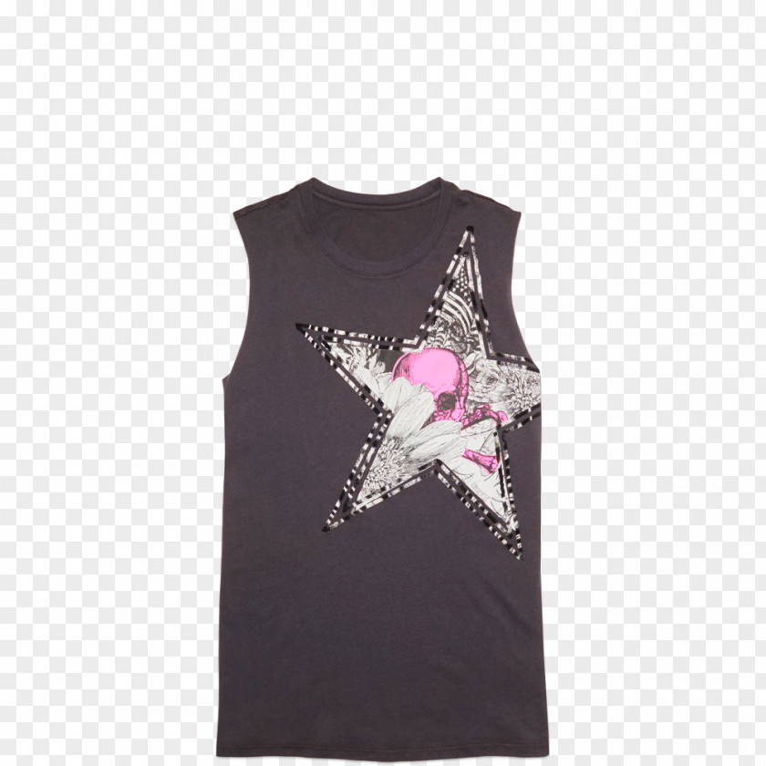 T-shirt Sleeve Gilets Pink M Neck PNG