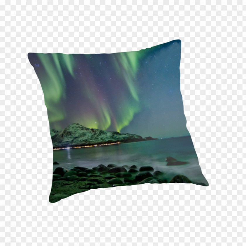 Aurora Boreal Throw Pillows Cushion PNG