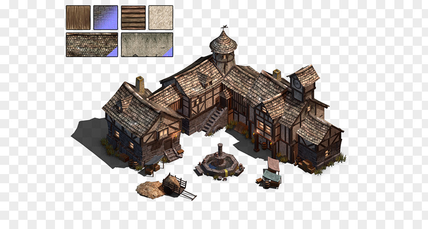 Medieval City Building PNG