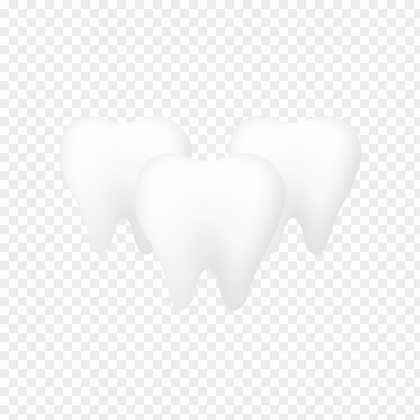 Three Teeth White Heart Pattern PNG