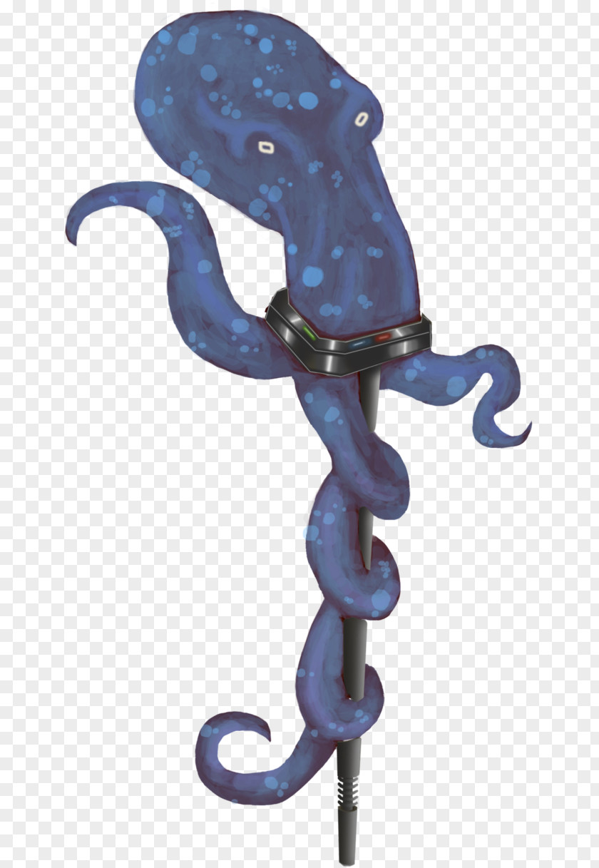 Blue Squid Figurine Purple PNG