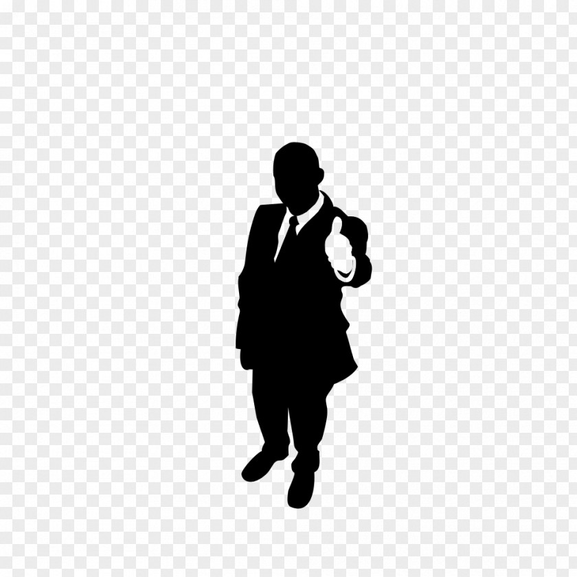 Business People Silhouette In Black And White Clip Art PNG