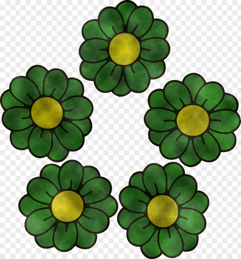 Green Yellow Flower Petal Plant PNG