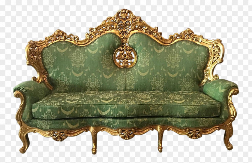 Celtic Style Couch Furniture Loveseat Rococo Louis Quinze PNG