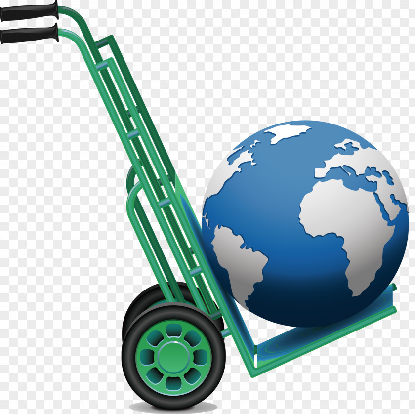 Earth Vector Element Logistics Freight Transport Courier Cargo PNG
