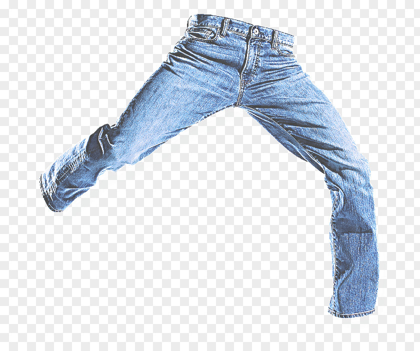 Electric Blue Textile Denim Jeans Clothing Pocket PNG