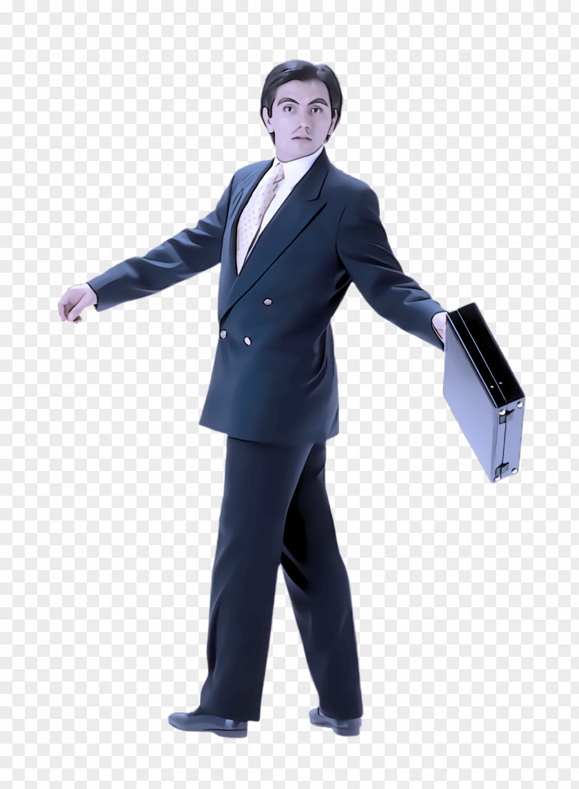 Uniform Gesture Standing Suit Formal Wear Gentleman Male PNG