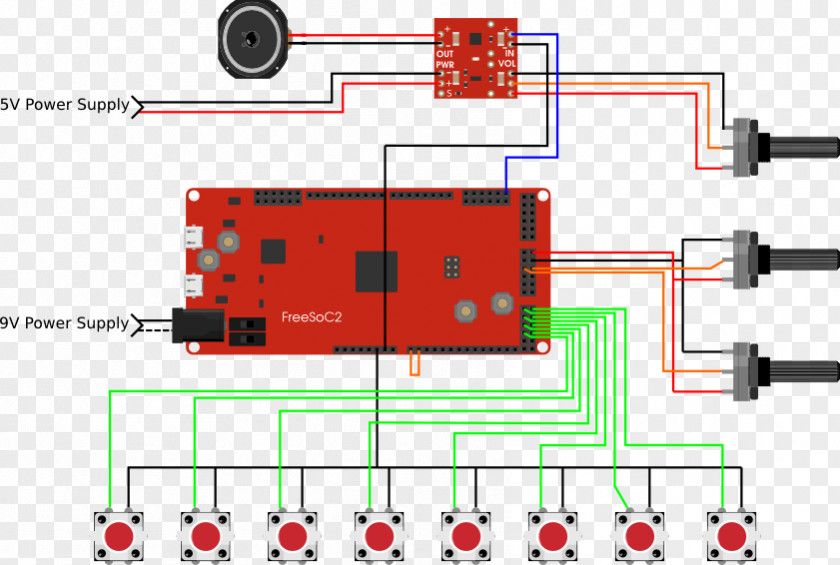 Keypad Electronic Component PSoC Potentiometer Electronics Analog-to-digital Converter PNG