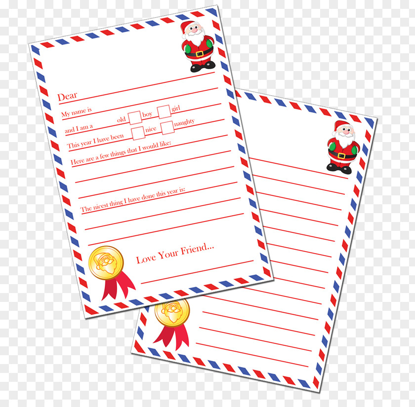 Letter From Santa Paper Claus Christmas Gift PNG