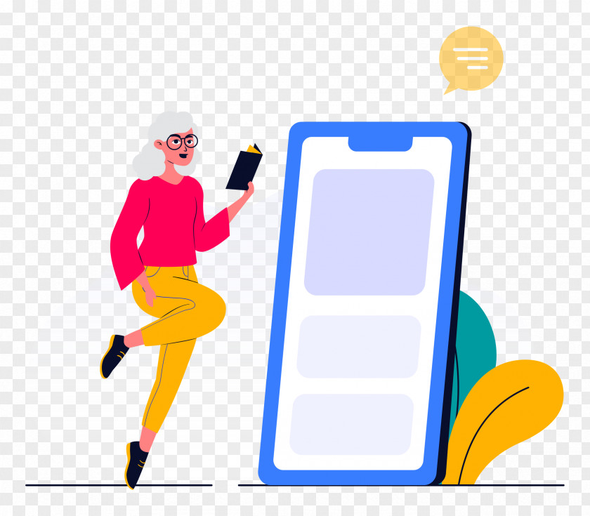 Mobile Phone Ebusiness Girl PNG