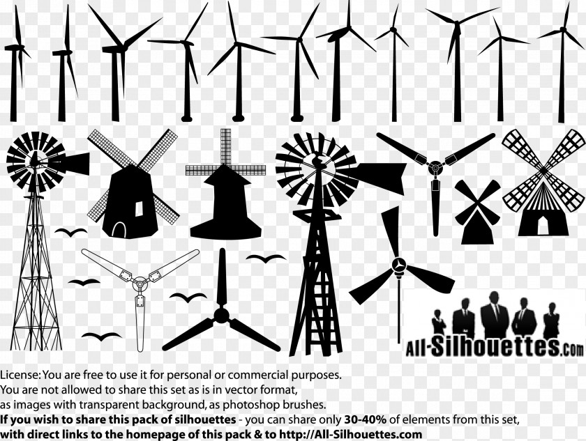 Windmill Flag Silhouette Drawing Clip Art PNG