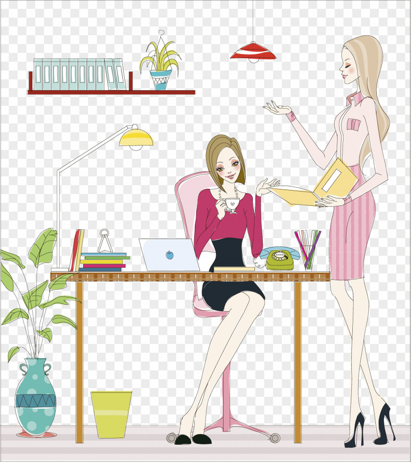 A Woman Who Is Having Tea At Work Download PNG