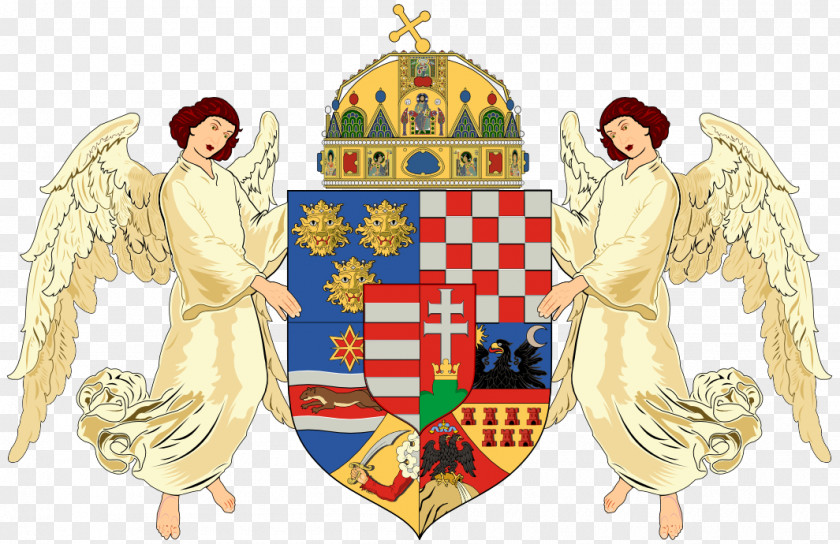 Austria-Hungary Kingdom Of Hungary Lands The Crown Saint Stephen Coat Arms PNG