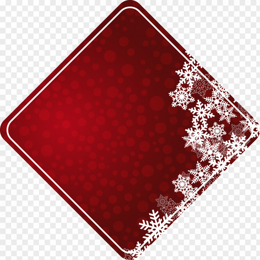 Polka Dot Red Diamond Snowflake Text Box Rhombus Square Icon PNG