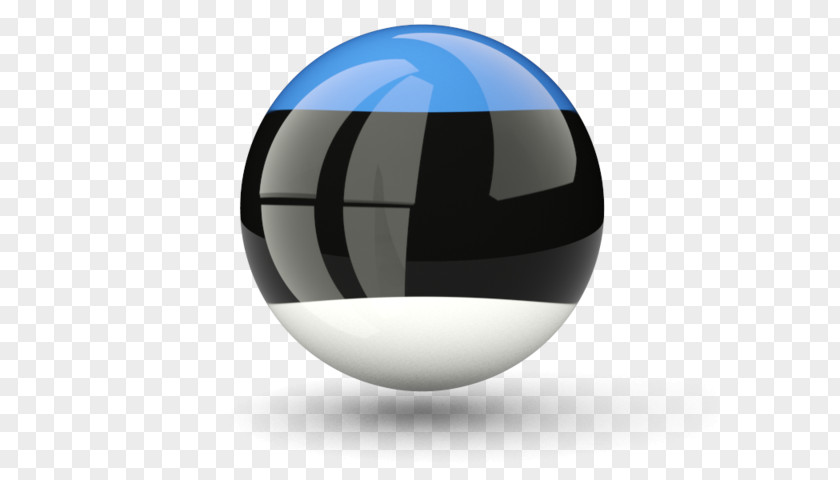 Spherical Earth Flag Of Estonia PNG