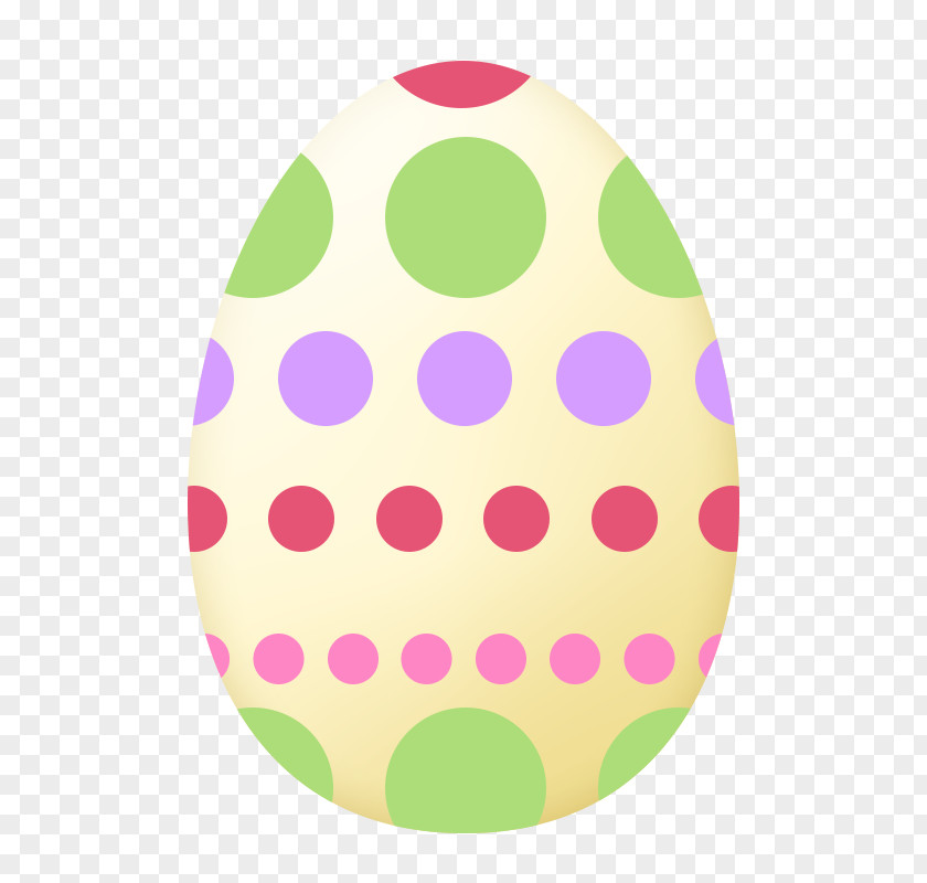Spring Material Polka Dot Easter Egg Oval PNG