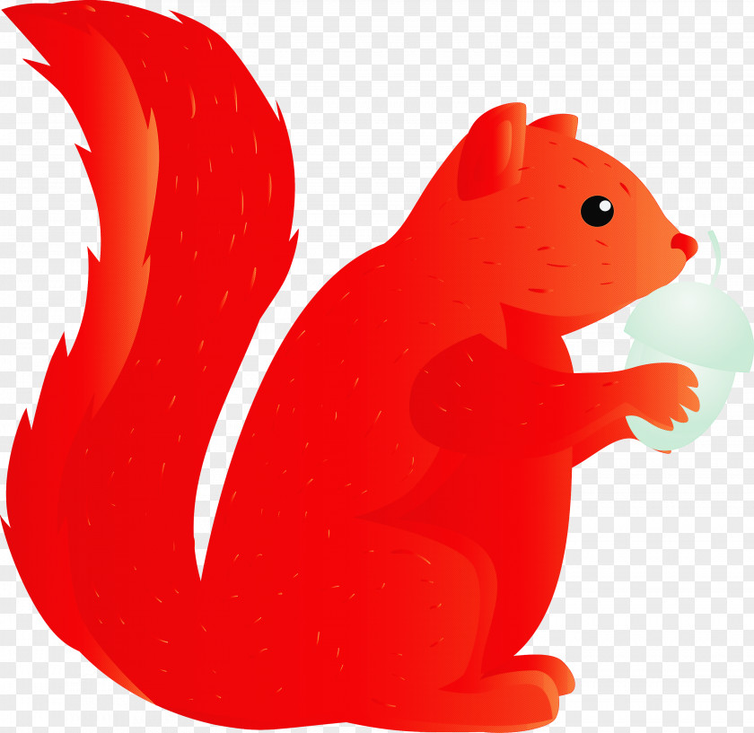 Squirrel Animal Figure Red Cartoon Tail PNG