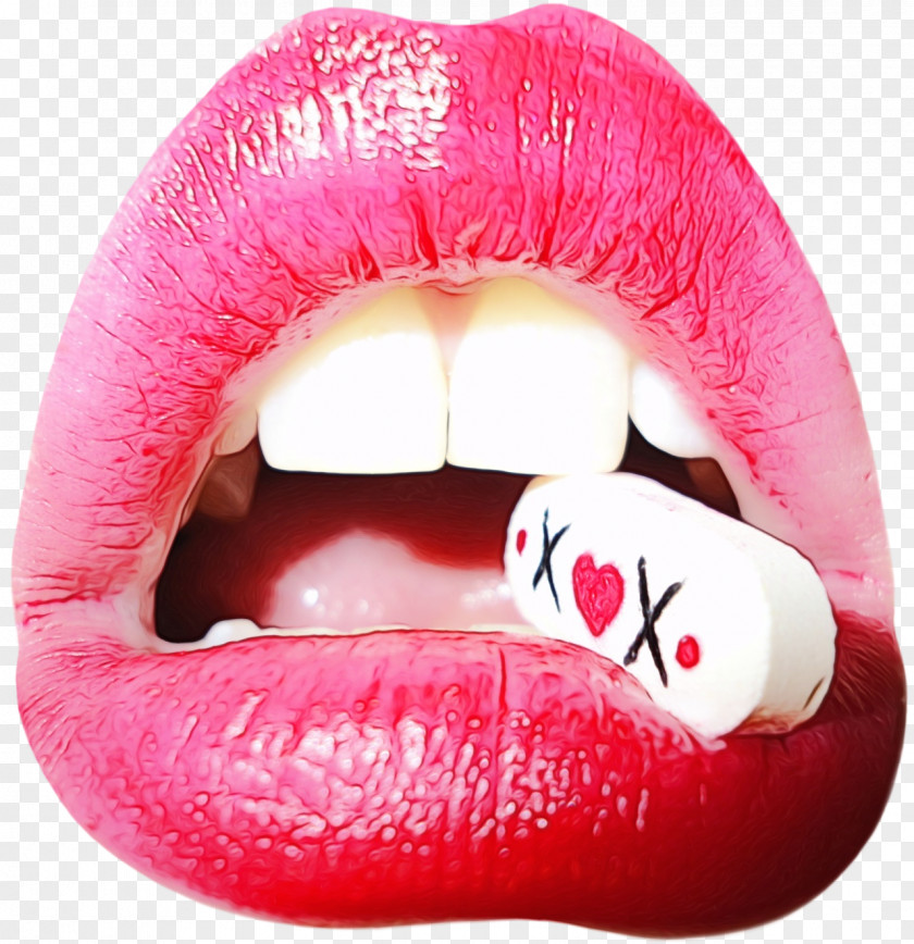 Tooth Material Property Lip Pink Mouth Red Gloss PNG