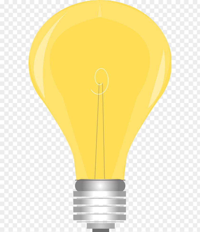 A Picture Of Light Bulb Light-emitting Diode Yellow Flashlight PNG