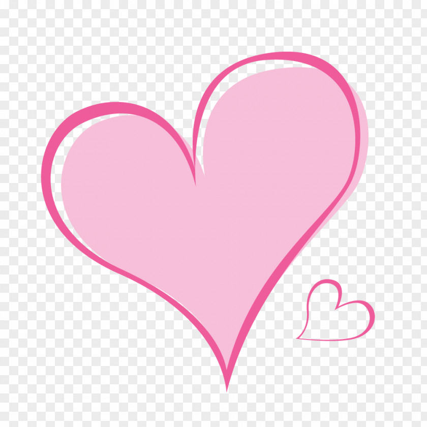 Logo Valentines Day Heart Pink M Design M-095 PNG