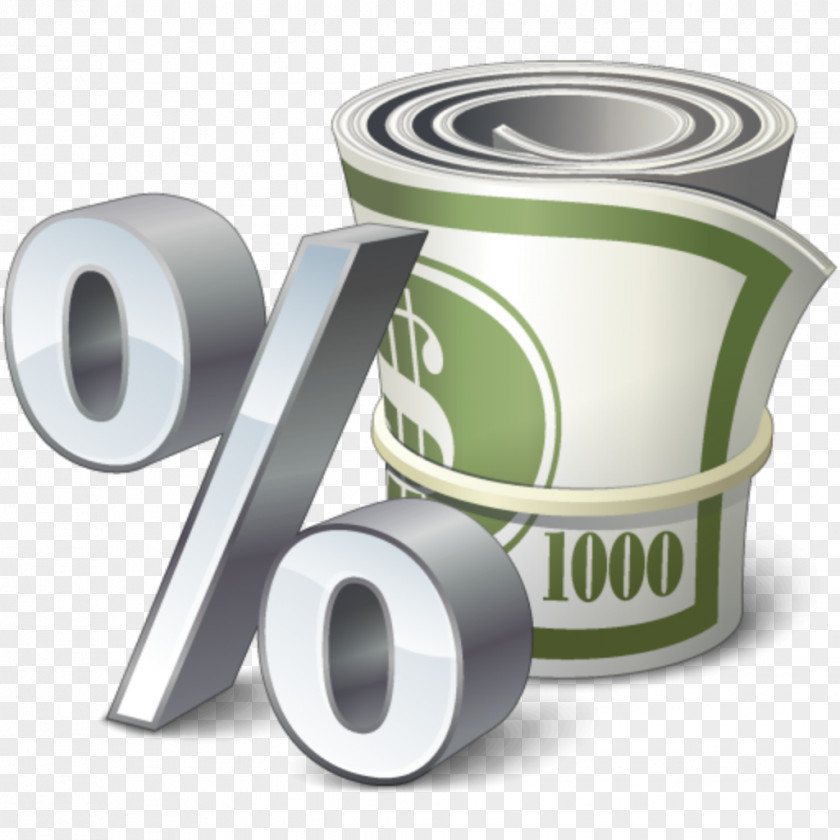 Percentage Interest Rate Money Saving Bank PNG