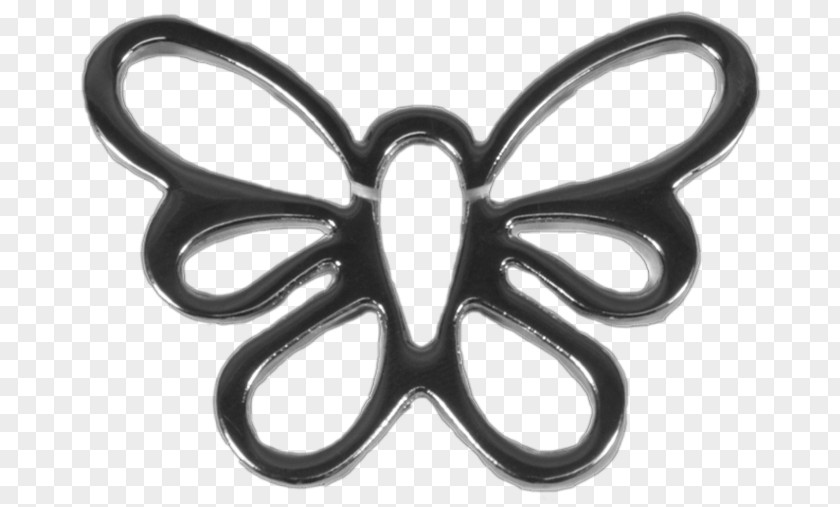 Silver Butterfly Body Jewellery Symbol PNG