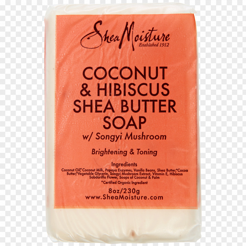 Coconut Butter Shea Moisture & Hibiscus Bar Soap PNG