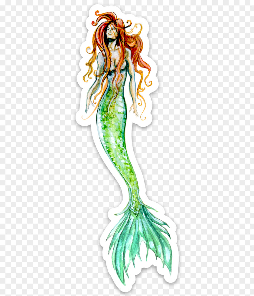 Finfolk Mermaid Tails Clip Art Sticker Watercolor Painting PNG