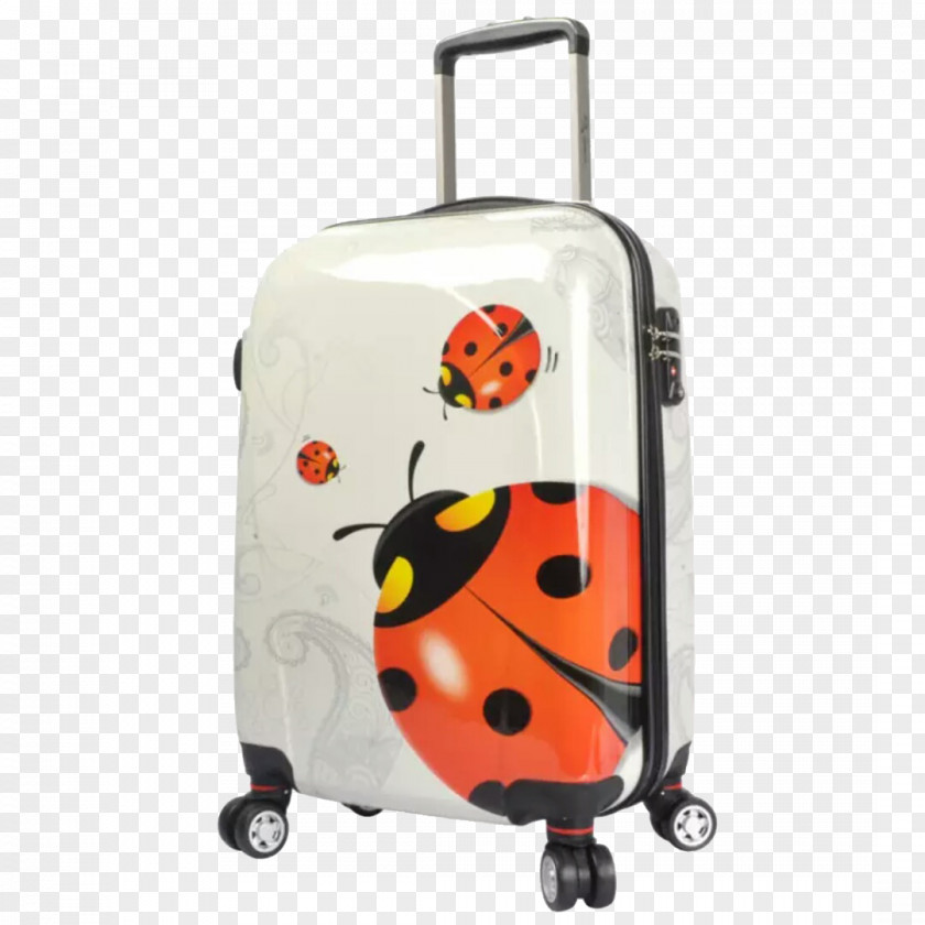 Ladybug Box Hand Luggage Baggage Suitcase Ladybird PNG