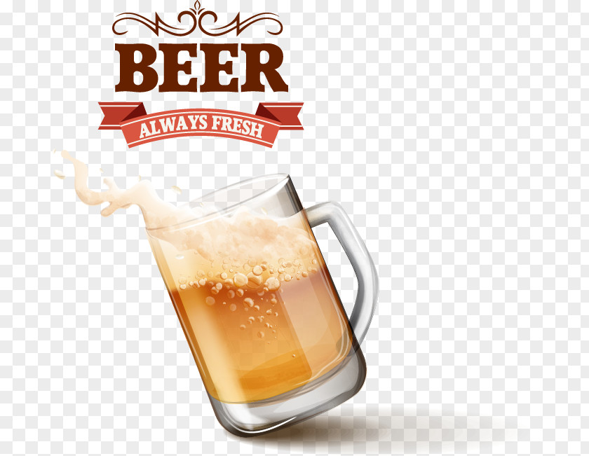 Vector Realistic Beer Glassware Oktoberfest Brewery Festival PNG