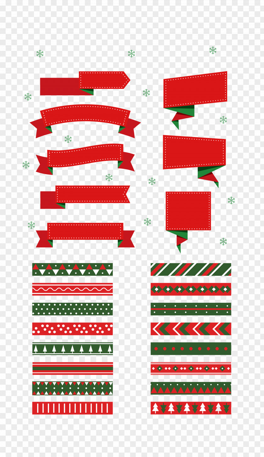 Christmas Pattern Label Material Paper Red PNG