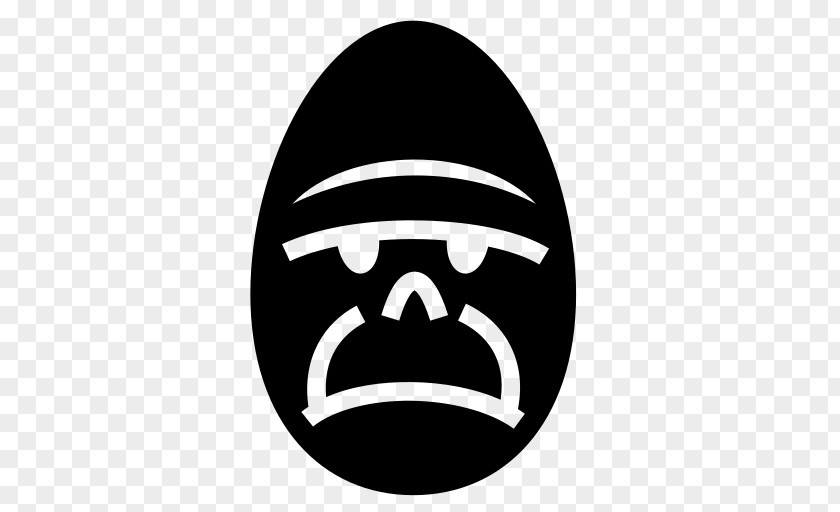 Pig Face Logo Headgear White Animal Black M PNG