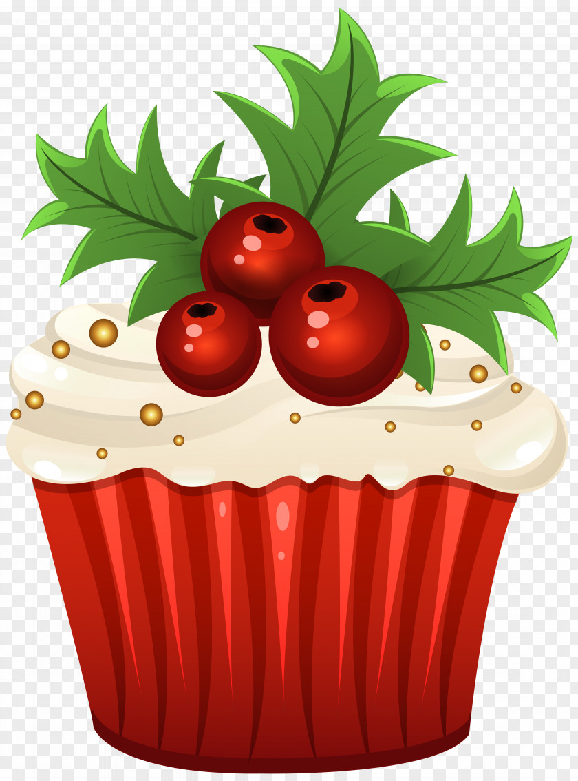 Christmas Muffin Clip Art Image Cupcake Cake PNG