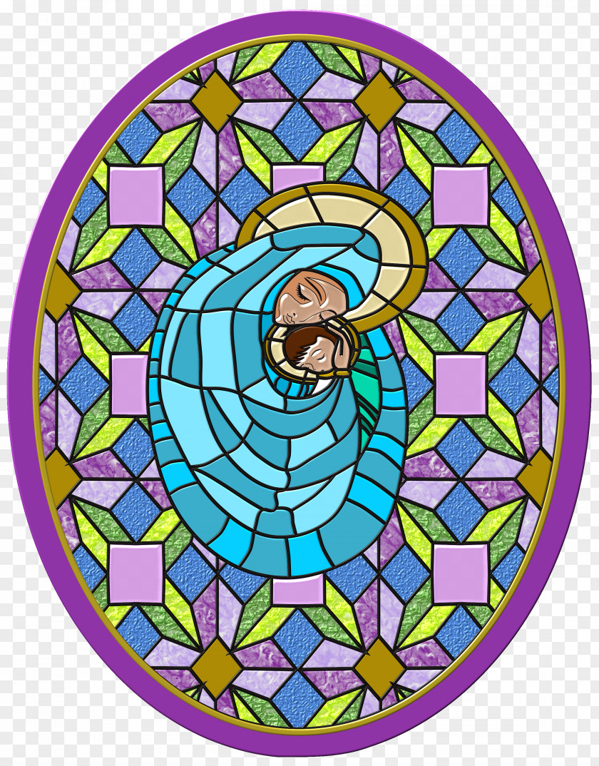 Maria Stained Glass Window Our Lady Of Guadalupe Art PNG